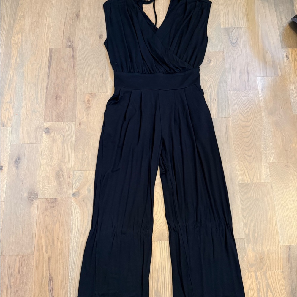 CAbi Classic Black stretchy Jumpsuit size Medium